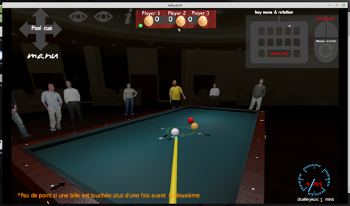 Upbge 3D pool game ( billard français) preview image